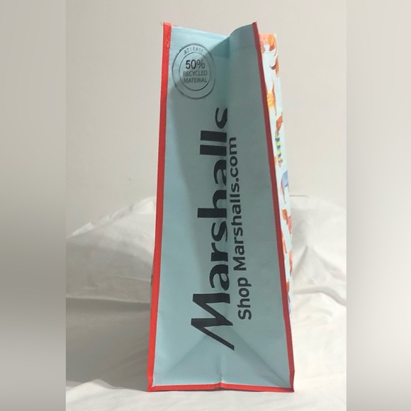 Marshall Tote Reusable shopping bag doggies graphic blue. - Picture 3 of 4